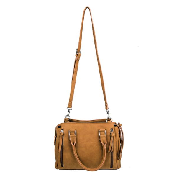 DAISY CROSSBODY SATCHEL - BROWN