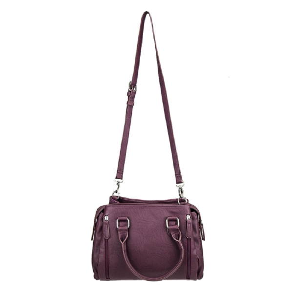 DAISY CROSSBODY SATCHEL - BURGUNDY