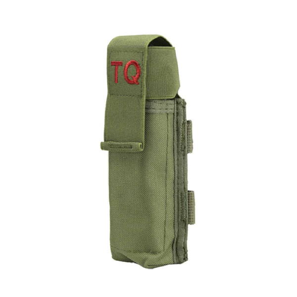 MOLLE TOURNIQUET POUCH WITH ELASTIC FLAP - GREEN