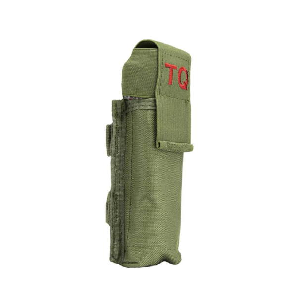 MOLLE TOURNIQUET POUCH WITH ELASTIC FLAP - GREEN