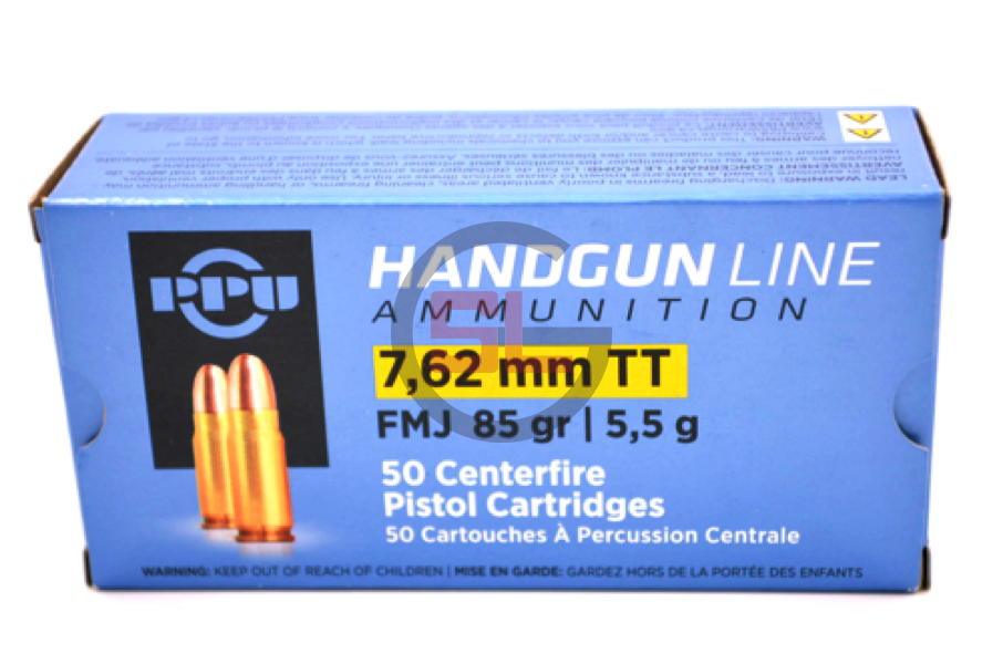 (image for) PPU 7.62x25 85gr FMJ (50 rounds)