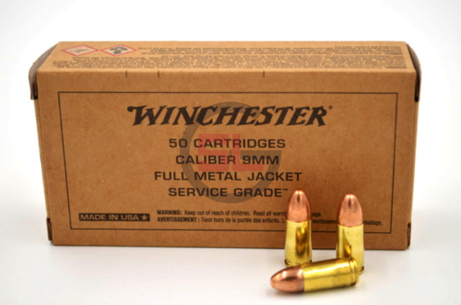 (image for) Winchester Service Grade 9mm 115gr FMJ (50 Rounds)
